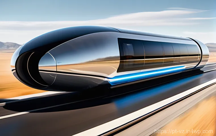 하이퍼루프를 통한 도시 간 이동의 변화 - **Prompt 1: Futuristic Hyperloop Capsule and Infrastructure**
    "A sleek, futuristic Hyperloop cap...