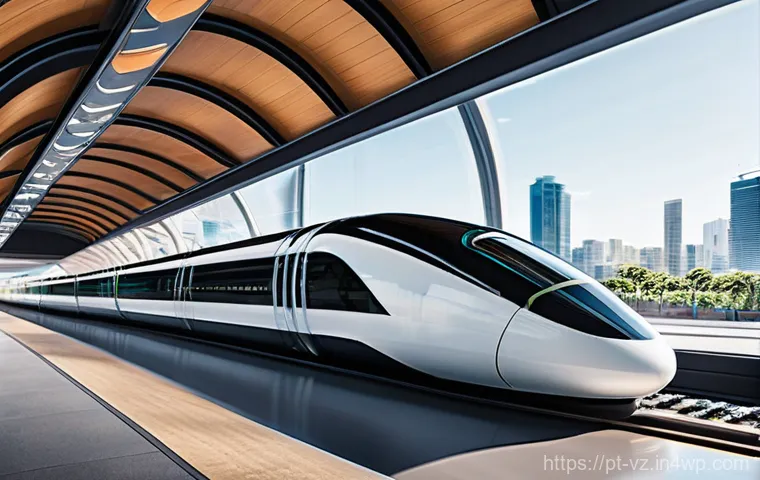 하이퍼루프를 통한 도시 간 이동의 변화 - **Prompt 1: Futuristic Hyperloop Capsule and Infrastructure**
    "A sleek, futuristic Hyperloop cap...