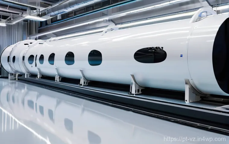 하이퍼루프 교통의 자금 조달 전략 - **Prompt 1: Futuristic Hyperloop Urban Hub**
    "A bustling, ultra-modern Hyperloop station integra...