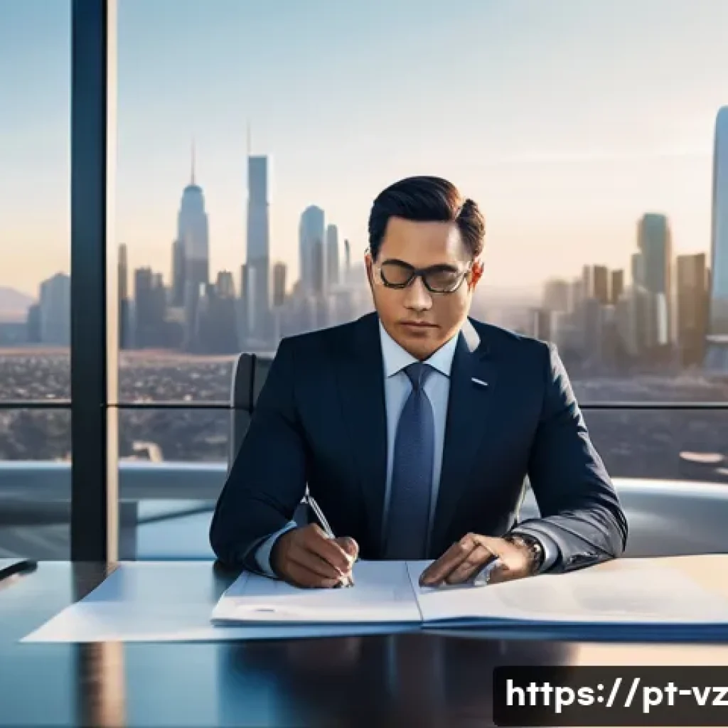 하이퍼루프 교통의 정책적 지원 방안 - **Prompt:** A diverse government official, dressed in a sharp business suit, is seated at a large, m...